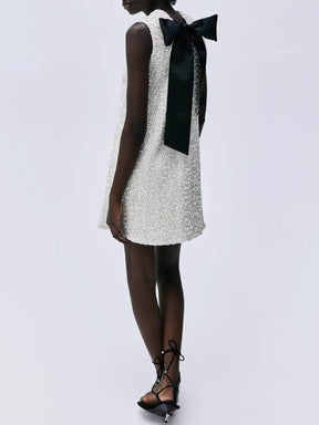 Ariana | Sequined Tie-Back Bows Party Mini Dress