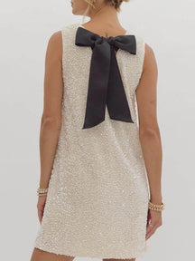Ariana | Sequined Tie-Back Bows Party Mini Dress