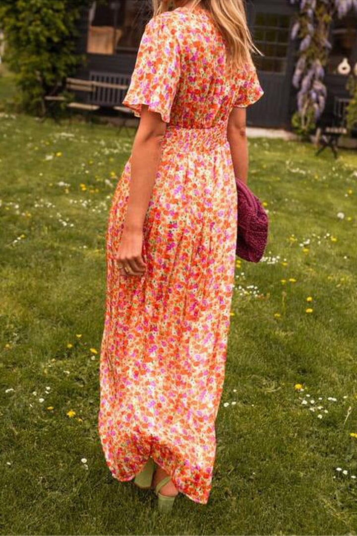 Sandra | Elegant V-Neck Maxi Dress